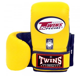 Тренировочные снарядные перчатки Twins Special (TBGL-3F 2T yellow/black)