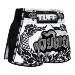 Одежда для тайского бокса, шорты TUFF ретро (MRS-201-WHT-S)