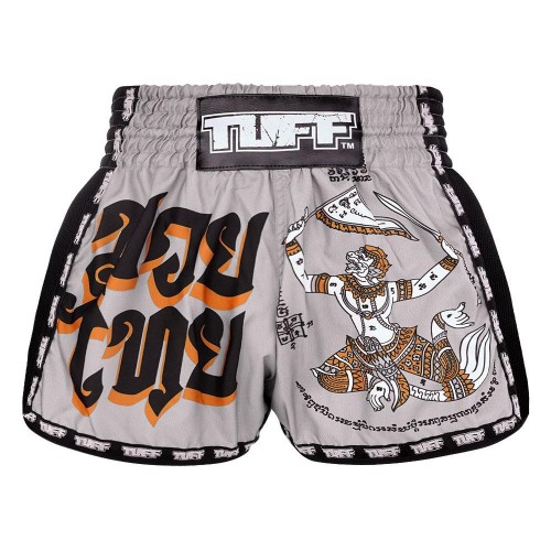 Одежда для тайского бокса, шорты TUFF ретро (MRS-206-GRY-S)