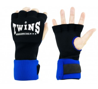 Боксерские быстрые бинты Twins Special (CH-7 black/blue)