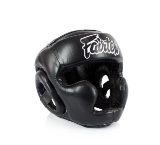 Детский боксерский шлем Fairtex (HGK-15 black)