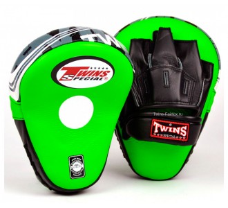 Боксерские ударные лапы Twins Special (PML-10 green-black)