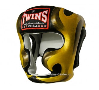 Детский боксерский шлем Twins Special (HGL-3 TW5 black-gold)
