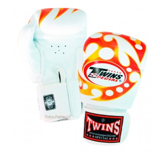 Боксерские перчатки Twins Special с рисунком (FBGV-32 white)