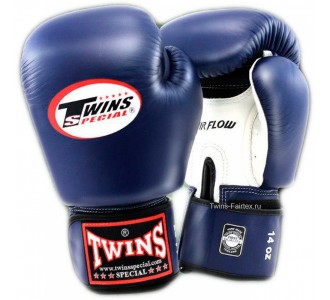 Боксерские перчатки Twins Special (BGVLA-2 dark blue-white)