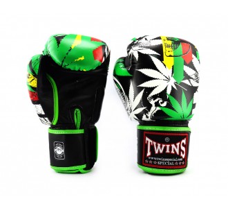 Боксерские перчатки Twins Special с рисунком (FBGV-54 Grass)